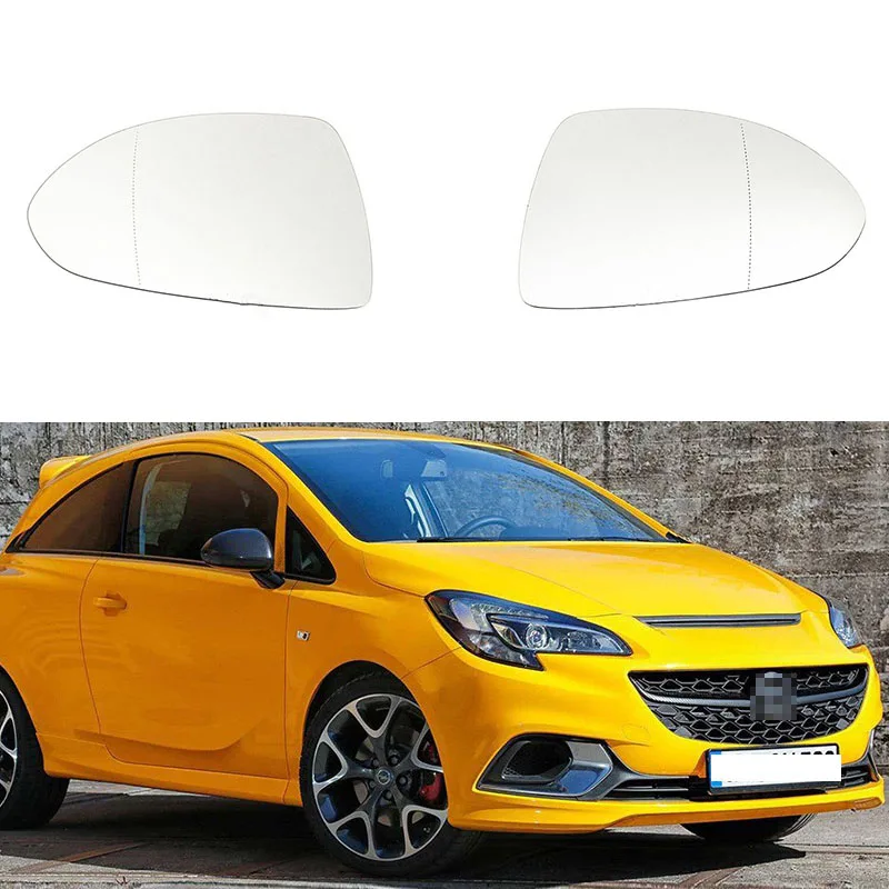 Heated Convex Side Mirror Glass for Opel Corsa D E 2006-2019 rearview auto part