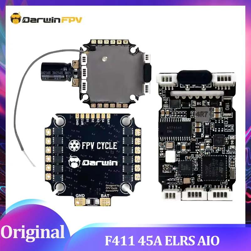 

DarwinFPV F411 45A ELRS AIO CineApe35 Интегрированная поддержка ELRS 2.4G для установки O3/VISTA/HDZERO/Аватар и других цифровых VTX