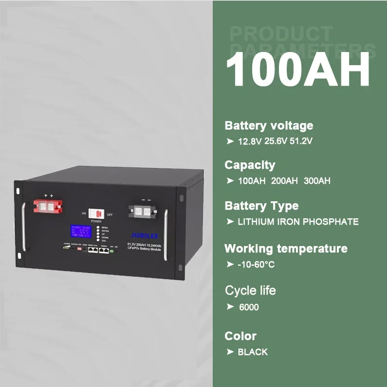 스마트 BMS 리튬 이온 서버 랙 장착 배터리 팩, 태양광 시스템용 LiFePO4, 5kwh, 10kwh, 20kwh, 24V, 48V, 100Ah, 200Ah, 300Ah