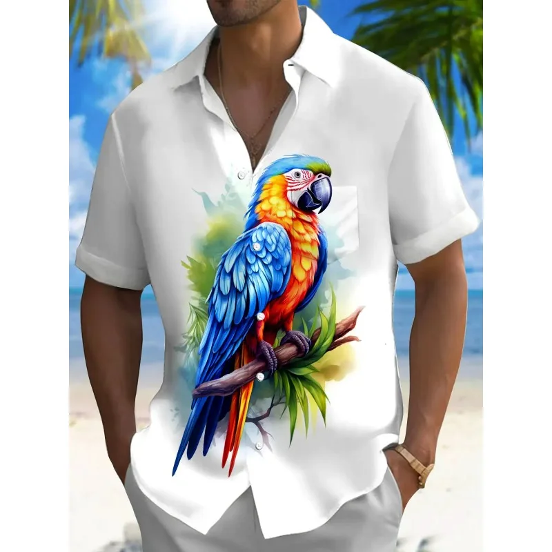 

Spring and Summer Men's Shirts, Button Up Shirts, Casual Shirts Printed Short Sleeves, Daily, Fashionable, Comfortable