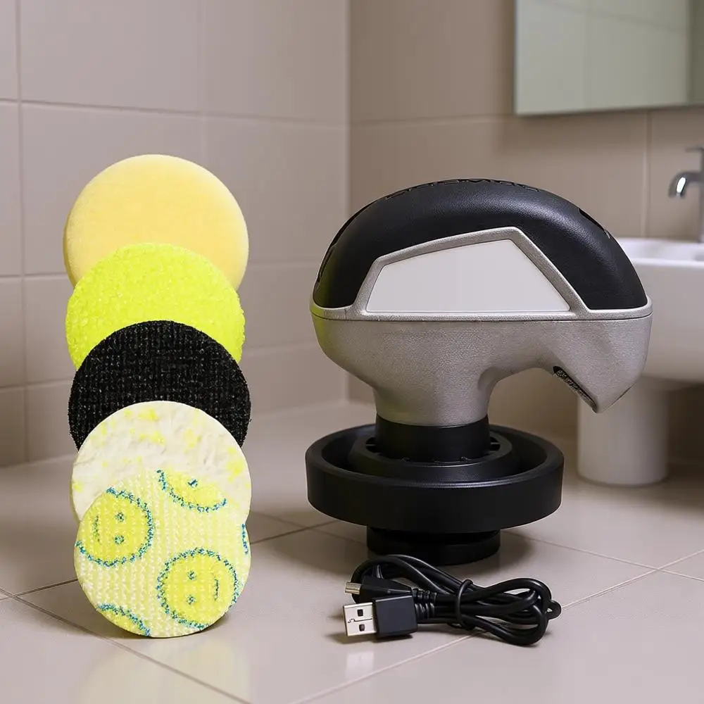 

Набор электрических вращающихся щеток для уборки различных поверхностей - 5 чистящих насадок, высокоскоростные, водонепроницаемые, для кухни и ванной комнаты