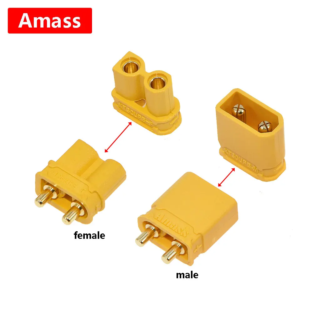 2-10PCS Original Amass XT30UPB-F/M Male/Female Plug XT30UPB-M Male Plug Remote Control Airplane Model Connector