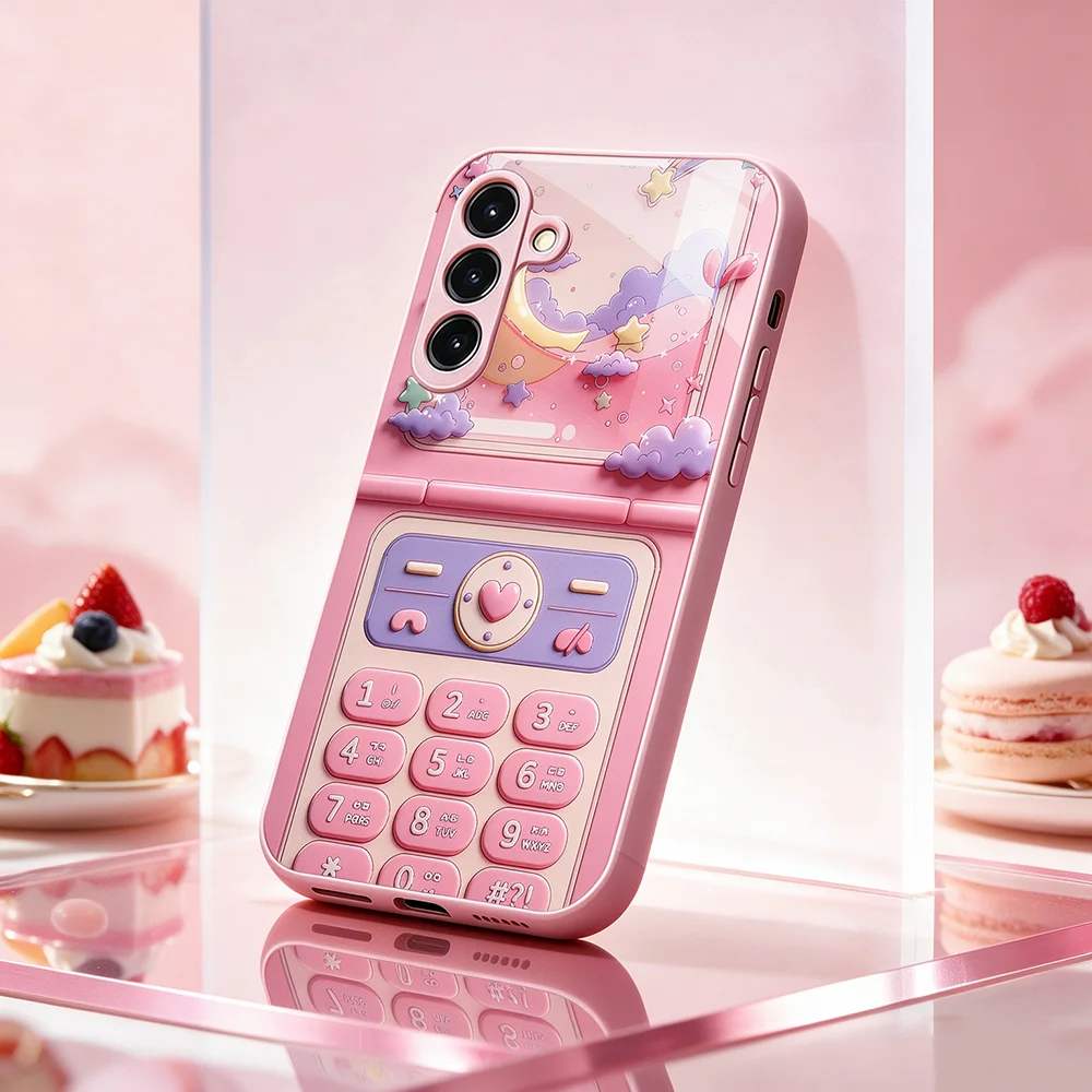 Cute vintage women's 2D phone Phone case Glass phone case for Samsung Galaxy s26/s25/s24/s23/s22/A17/A16/A07/A26 Ultra FE Plus