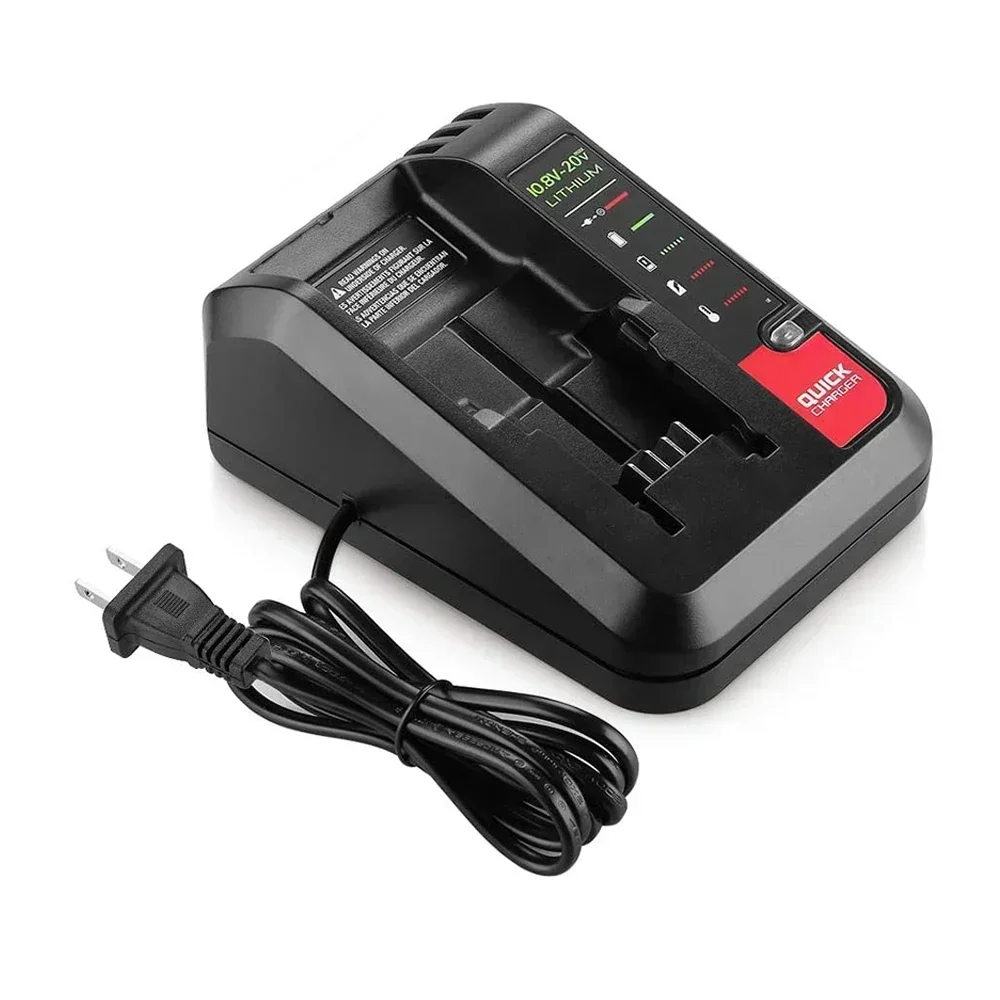 18V Replacement Lithium Battery Charger for Black and Decker PORTER CABLE Lithium Battery Charger 2A 10.8-20V 100-240V