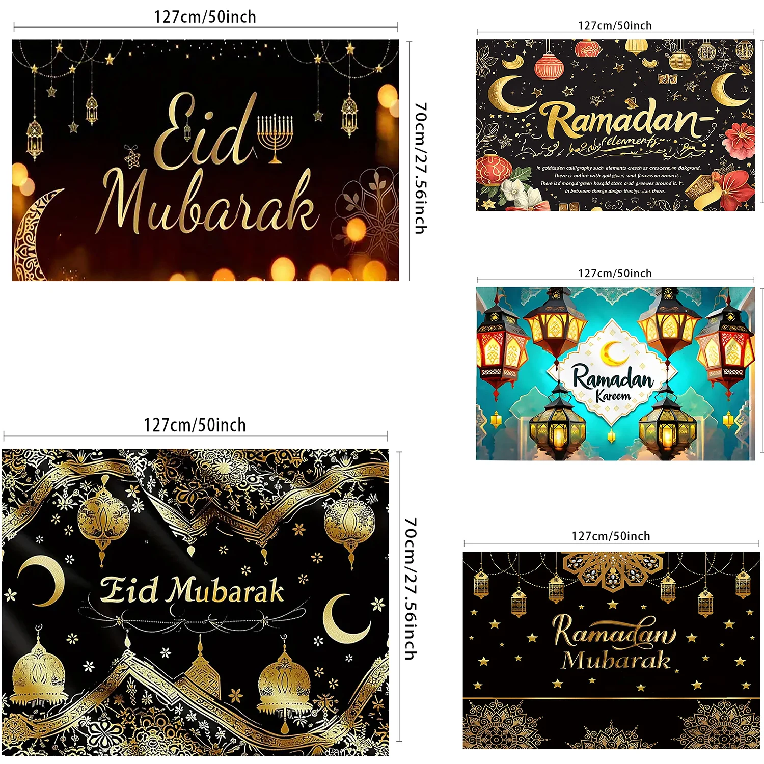 Eid al-Fitr Islamic Ramadan Decorative Background, Background Cloth, Outdoor Garden Scene, Scene Layout, New