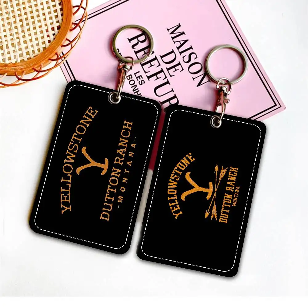 

Модный брелок-держатель для карт Y-Yellowstone D-Dutton Ranch: защитный чехол для кредитных, ID и банковских карт, подвеска для ключей