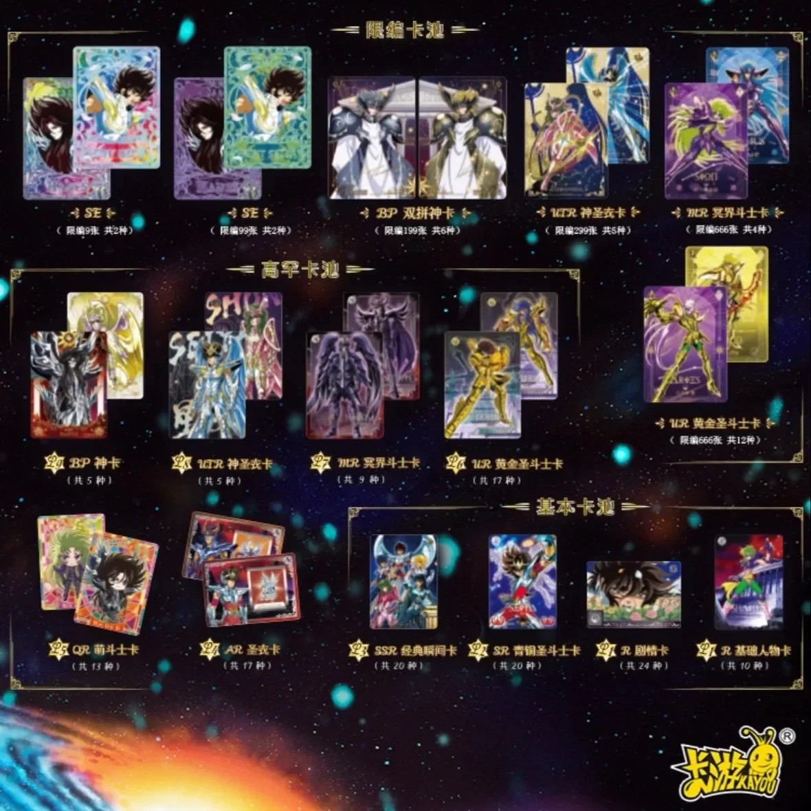 KAYOU Saint Seiya Card Carte di risveglio Saint Cloth Plutone Capitolo limitato BP Saori Kido SE Athena Carte Carta da collezione in oro