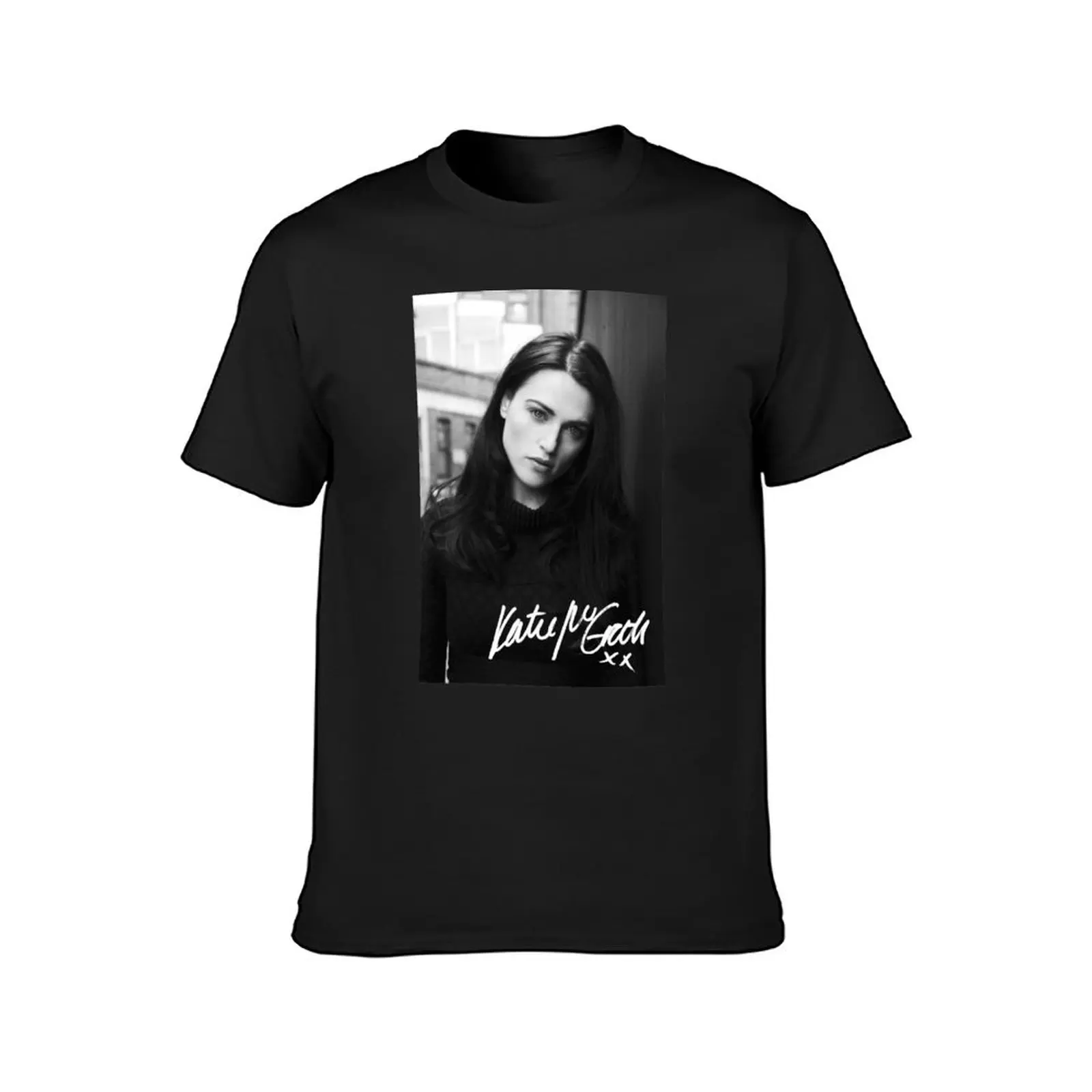 كاتي ماكجرات | تي شيرت أبيض وأسود قميص مخصص على الموضة الكورية قمصان أرشيف زرقاء سريعة الجفاف للرجال #2