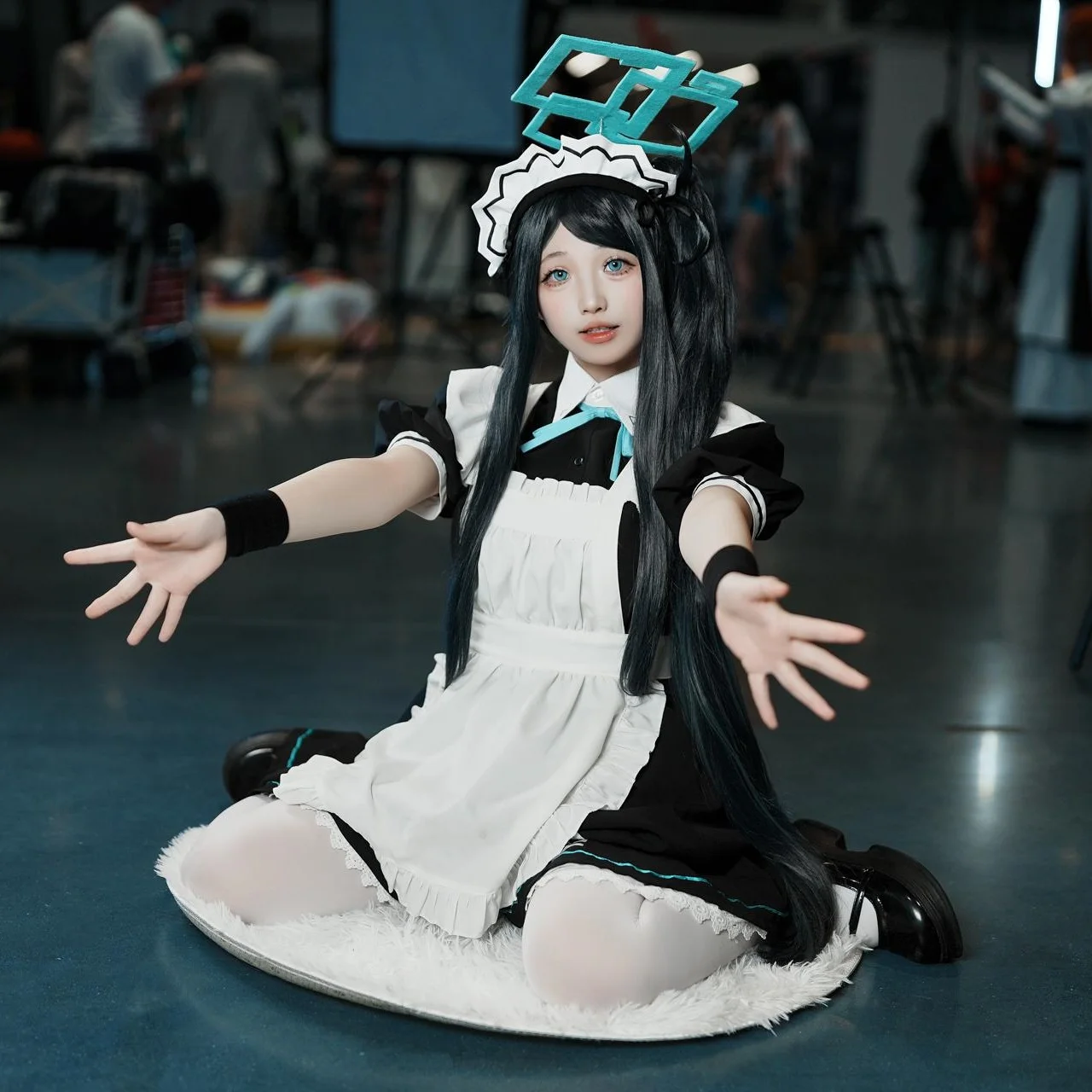 Anime Tendou Arisu Cosplay Kostuum Spel Blauw Archief Meid Lolita Rok Vrouw Schoenen Kawaii Sexy Pruik Franse Carnaval Halloween