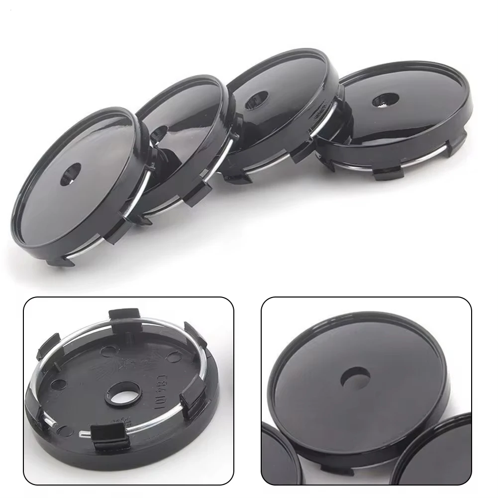 4PCS 60MM Black Universal Car Wheel Rims Center Hubcap Cover Auto Styling Accessories