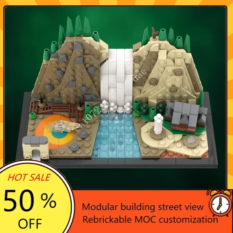 397PCS Yellowstone National Park Diorama Modular MOC Creative street view Model Custom Puzzle DIY Education Model Toys Gifts