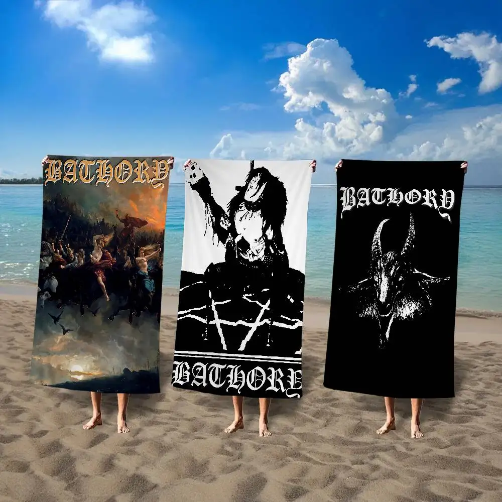 Bathory Quorthon Retro Heavy Metal Music Band Microfiber Blanket Quick Drying Beach Towels Oversized Printing Absorbent Towel