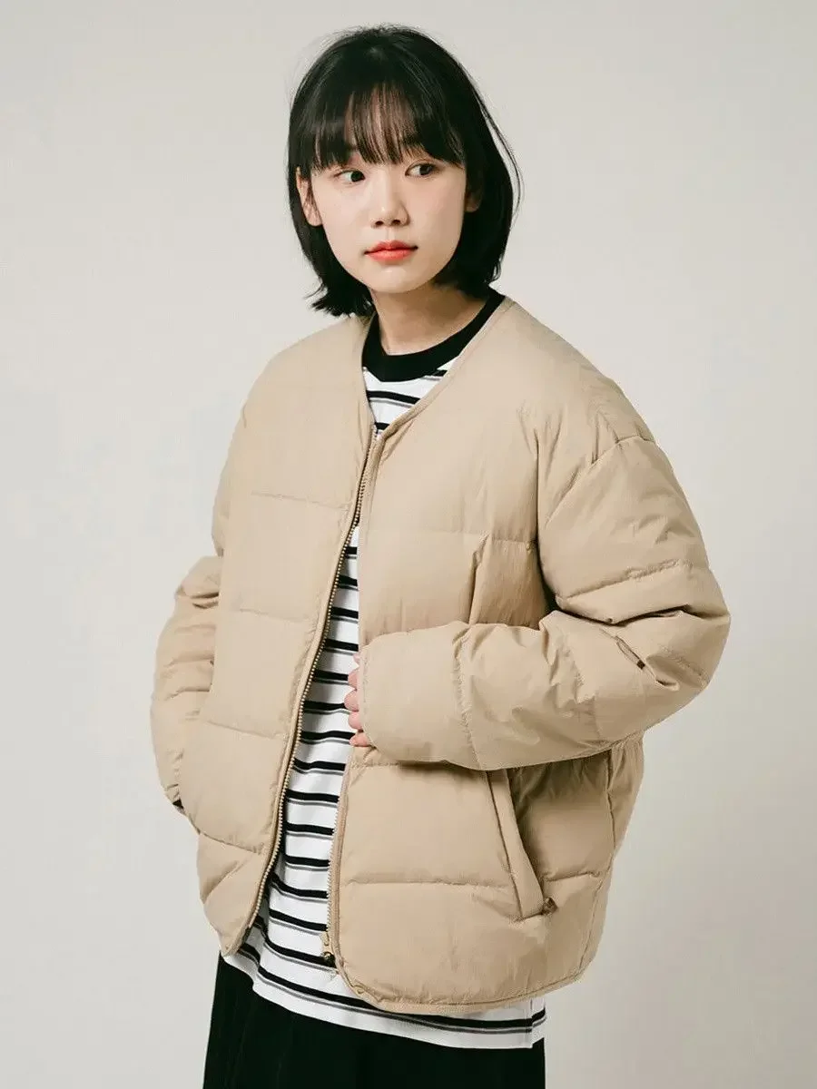 

2025 зимний новый женский пуховый жилет, свободный пригородный жилет с короткими рукавами