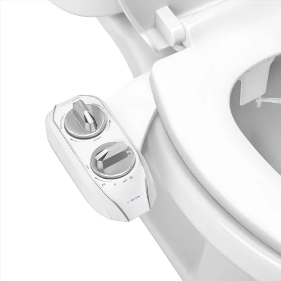 

LUXE Bidet NEO 185 Plus - Dual Nozzle Non-Electric Bidet Attachment for Toilet Seat Patented Slide-In Install 360 Self-Clean EZ