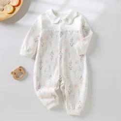 Newborn Girls Clothes Floral 100% Cotton Spring Autumn Baby Girl Romper 1st Birthday Princess Infant Jumpsuit