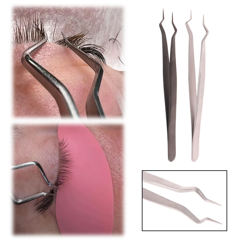 Precision Eyelash Extension Tweezers DIY 3D Lashes Separation Opening Isolation Tool
