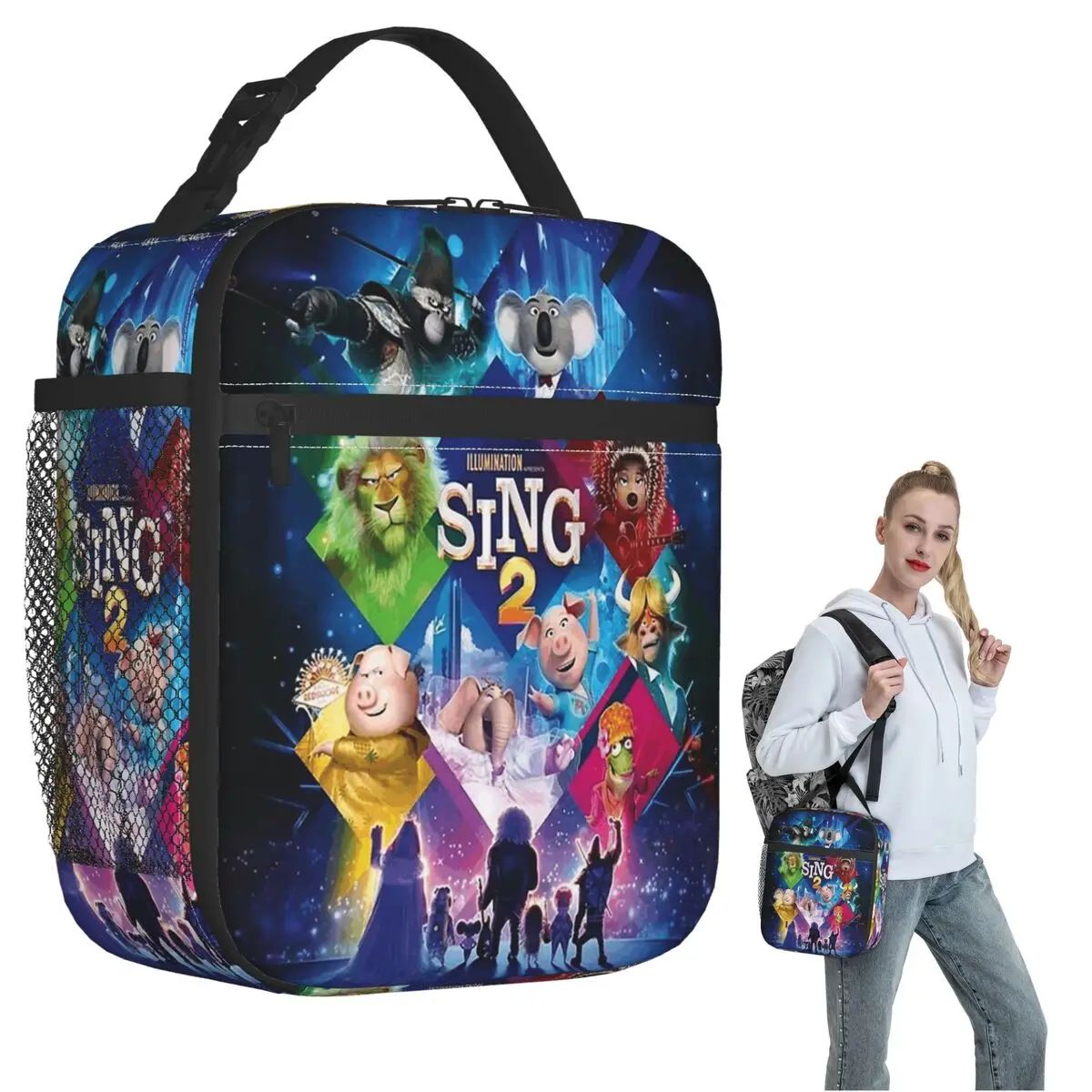 

Термосумка для обедов Movie Sing 2 для женщин и детей, герметичная, для еды, термосумка-тоут