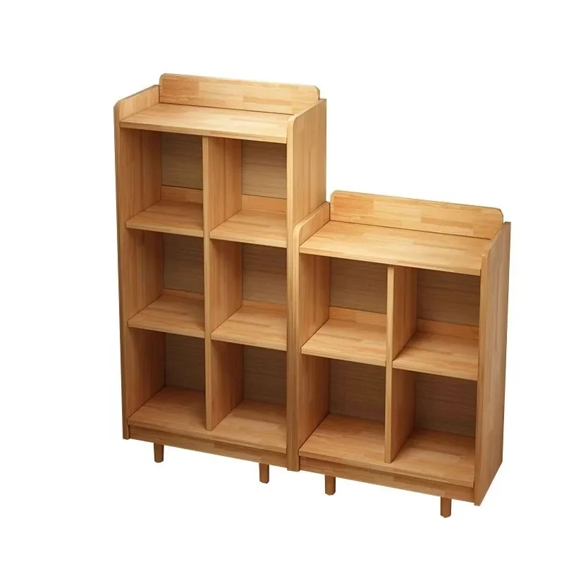 Solid wood bookshelf Floor shelf Living room locker Bedroom cabinet Locker Household corner cabinet Storage bookcase