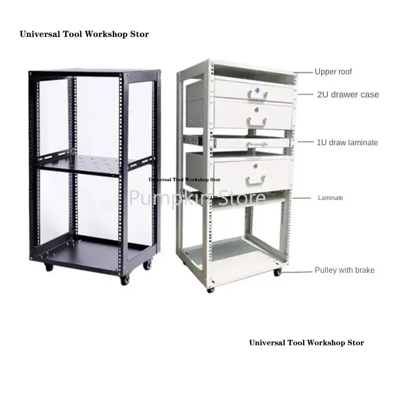

Простой открытый сетевой шкаф 18U, регулируемая полка 2 мм с 4 колесами для сервера/экранированного шкафа, полка для мобильного аудиоусилителя 12U