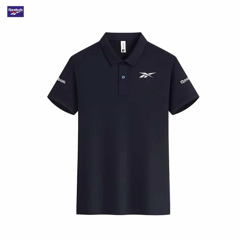 Reebok Men's Summer Short-Sleeved Slim Fit Polo Shirt Features Quick-Drying Properties and Is Suitable for Both Business and Cas view 3