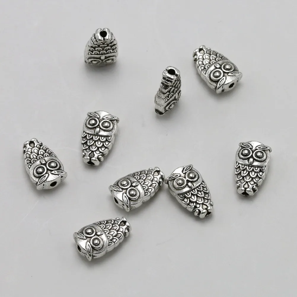 

50Pcs Owl Alloy Pendant Charm DIY Craft Accessories for Keychain Anklet Sweater Chain Decorative Jewelry Making Supplies