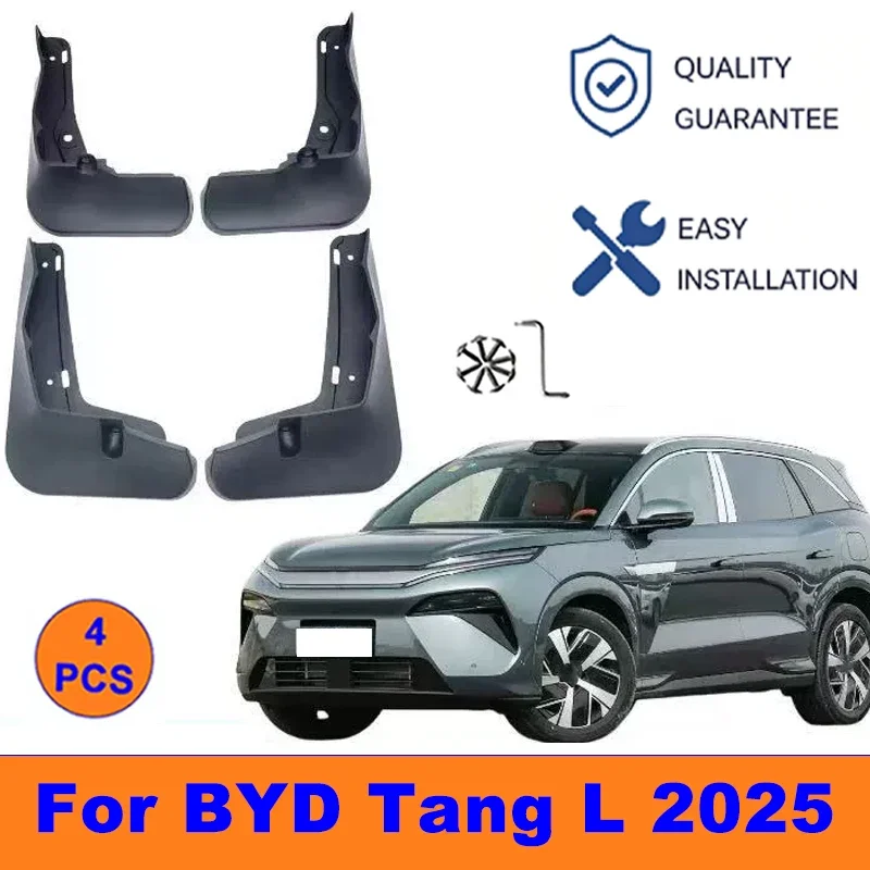 

4Pcs Mud Flaps For BYD Tang L 2025 - Splash Guards Front&Rear Wheel Fender Mudguards Car Exterior Protection Accessories