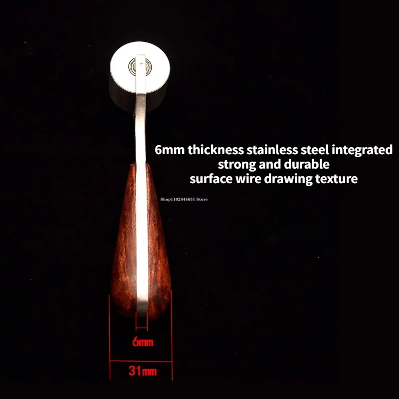 Imagem -04 - Rolo de com Punho de Madeira Empurrar Roda Couro Integrar Pressionando a Linha Ferramenta Faça Você Mesmo Artigos de Couro Aço Inoxidável