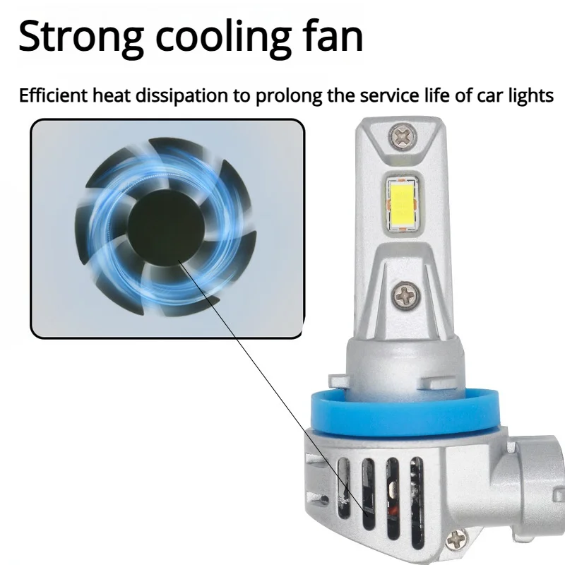 

H7 H4 H8 LED Bulb Headlight Lamps Mini 25000LM 6500K CSP Super Bright High Low Beam for Car Fog Lights 12V White Automobile