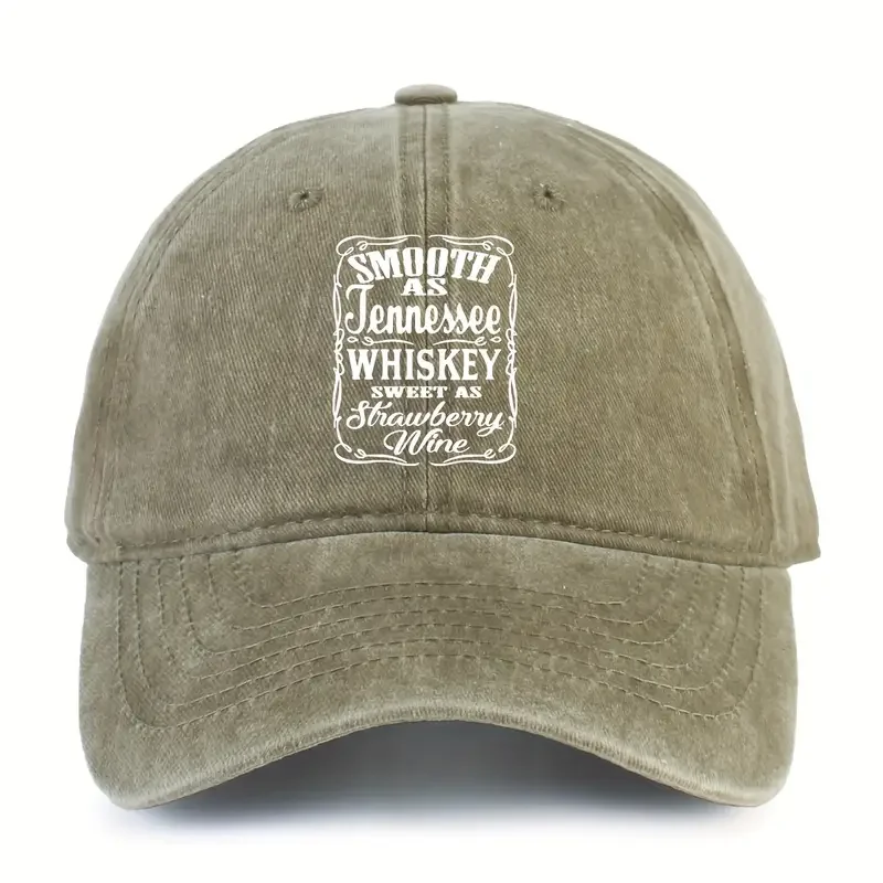 السلس مثل تينيسي ويسكي الحلو مثل الفراولة النبيذ خمر قبعة بيسبول مغسولة - قبعة أبي الويسكي والنبيذ تحت عنوان #3