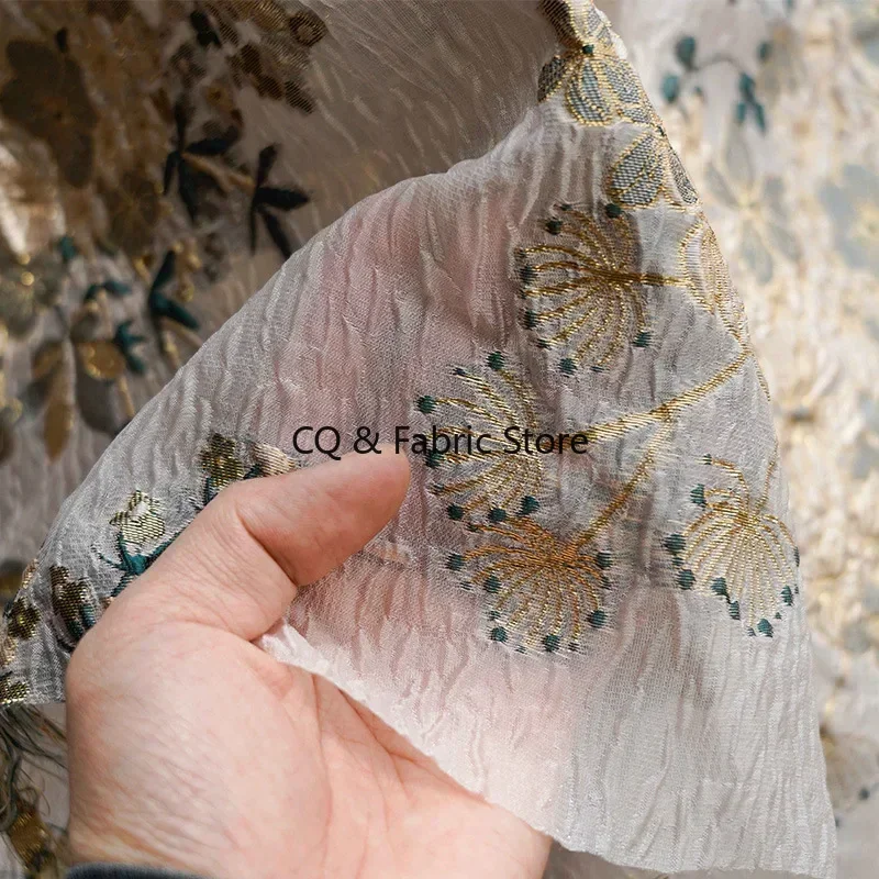 

Хаки винтажная пряжа тканая жаккардовая ткань модное платье висящая верхняя ткань дизайнерская ткань ткань «сделай сам»