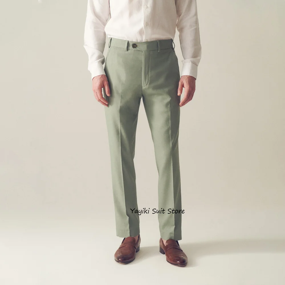 

Business Casual Straight Pants for Man Men's Trousers Solid Color Polyester Fiber Work Trouser Tailoring Classic Clothing