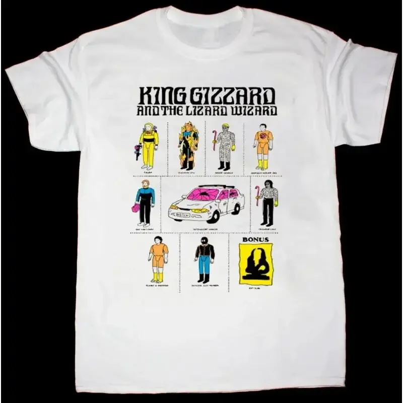Rare King Gizzard the Lizard Wizard Band Funny White All Size T Shirt