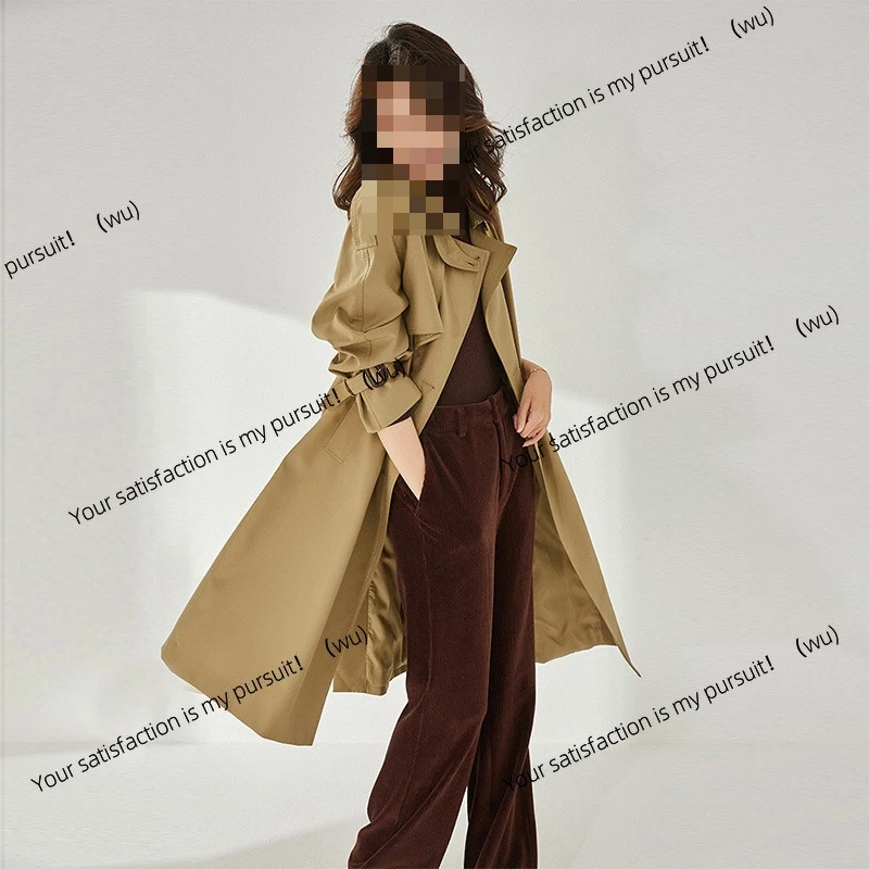 

Charming temperament, classic European and American commuting and thin daily leisure medium and long trench coat 13301