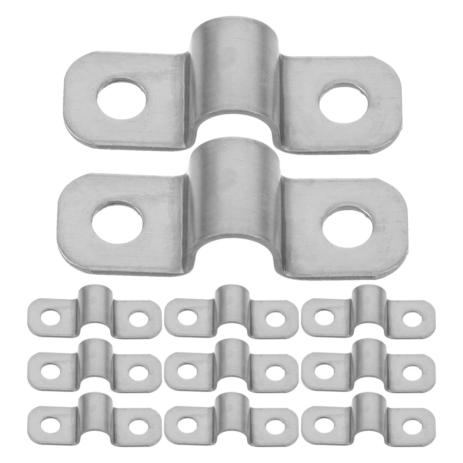 100Pcs Outdoor Cable Clamps Stainless Steel Heavy Duty Wire Fence Mounting Clips Barbed Wire Fence Clips Garden Hose Clamp Pipe