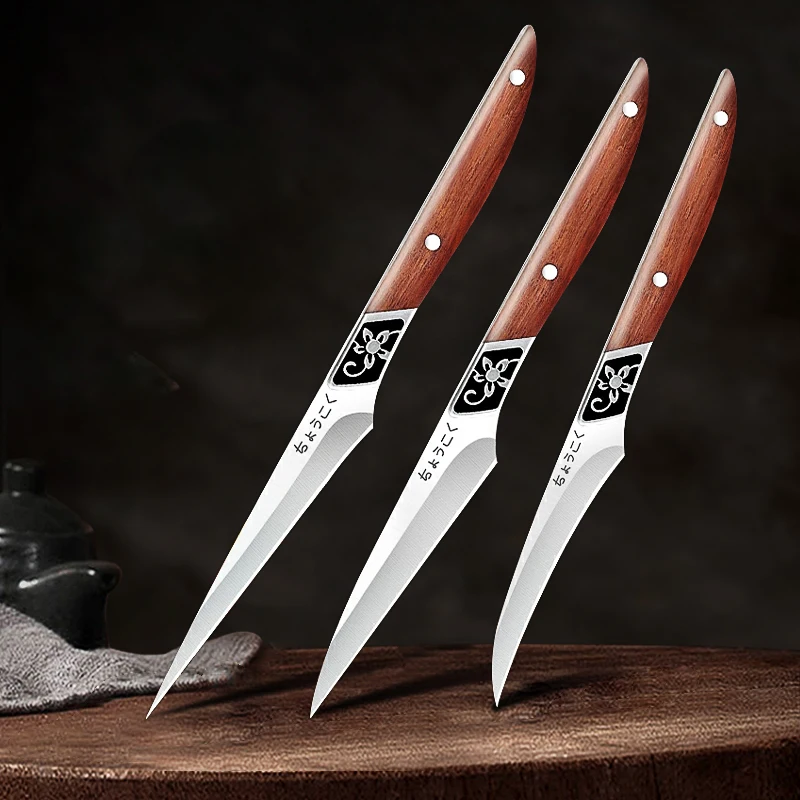 New carving knife chef special carving knife three-piece set of fruit platter radish carving tool kitchen carving tools