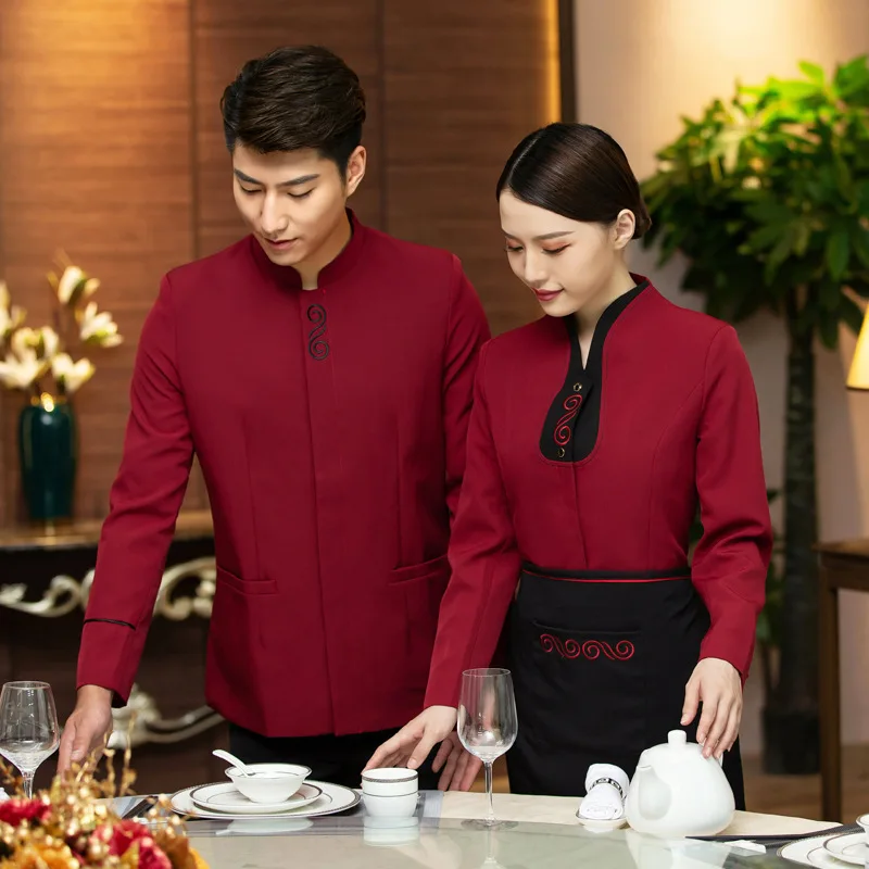 

Spring and Autumn Cleaner Work Clothes Male and Female Aunt Hotel Hotel Room Cleaner Breathable Long Sleeves Restaurant Restaura