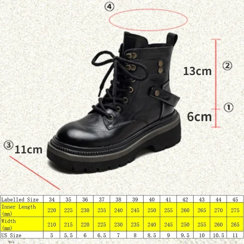 Koznoy damskie skórzane botki 6cm wiosna krowa oryginalne okrągłe Toe jesienne platformy mokasyny na koturnie etniczne wygodne mieszkania buty