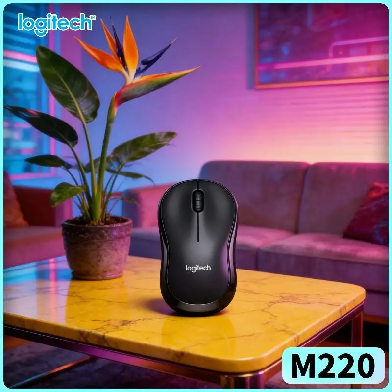 Logitech M220 Quiet Wireless Mice 10 Meter Transmission Responsive Buttons For Laptop Desktop Windows Mac Home Office Notebook