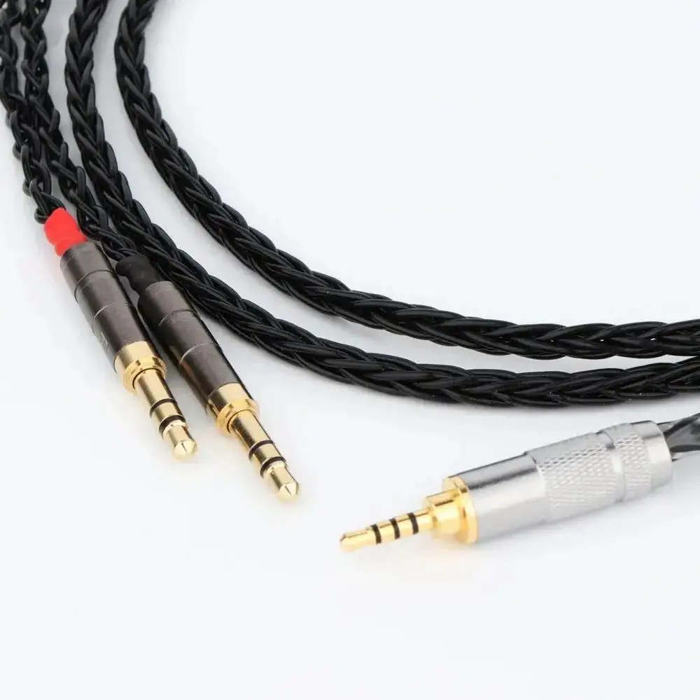 8-жильный посеребренный кабель для наушников Denon AH-D600 D7100 Hifiman Sundara Ananda HE1000se HE6se he400