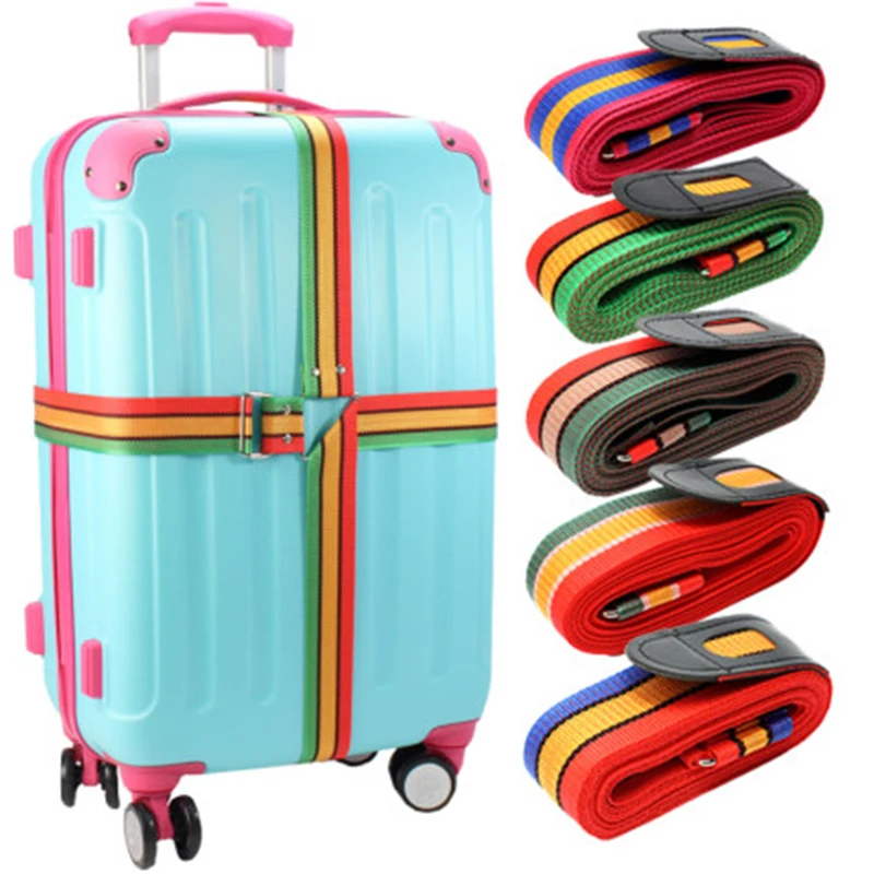 Luggage Strap Cross Belt Packing Adjustable Travel Suitcase Buckle Strap Baggage Belts