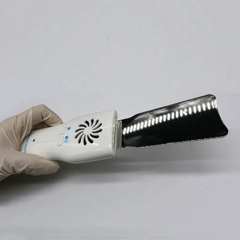 مرآة أسنان خالية من الضباب LED لتصوير تقويم الأسنان، عاكس لمراقبة تجويف الفم من الفولاذ المقاوم للصدأ عالي الصلابة