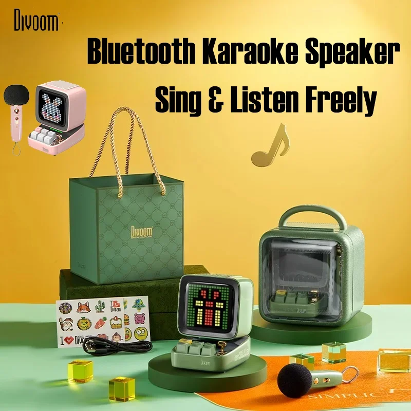 

Divoom Ditoo Pro Retro Pixel Bluetooth Speaker Alarm Clock DIY LED Girl's Ideal Birthday Gift All-in-One Karaoke Microphone