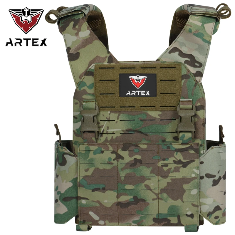 Artex Tactical Molle Vest Laser Cutting Modular Lightweight Quick Release Adjustable Vests Tactical Training Vest  for Hunting