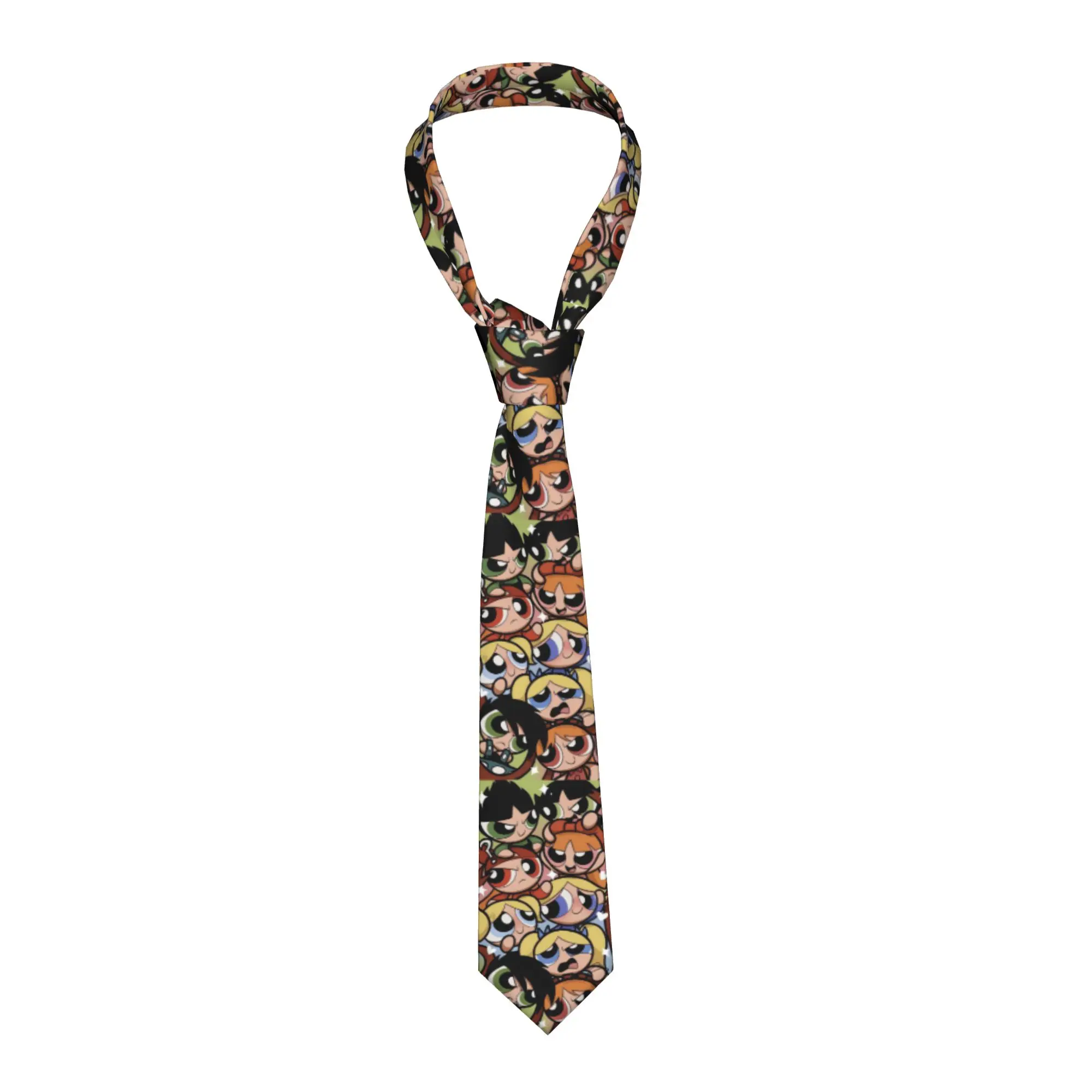 Whoopass Girls Cartoon 90s Neckties Men Polyester 8 cm Fashion  Narrow Neck Ties  for Men Suits Accessories Cravat Wedding Party