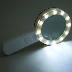 12 Led Lente Lente Lente Lente 30X Gioielli Orologio Lettura Lente Palmare Microscopio Mini Llluminato Strumento di Riparazione Magnificatore