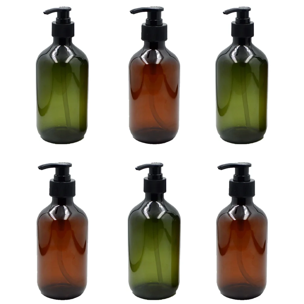 6pcs 500Ml 샴푸 병 여행 펌프 디스펜서 샤워 젤 핸드 워시 에멀젼 액체에 대 한 재사용 가능한 로션 컨테이너