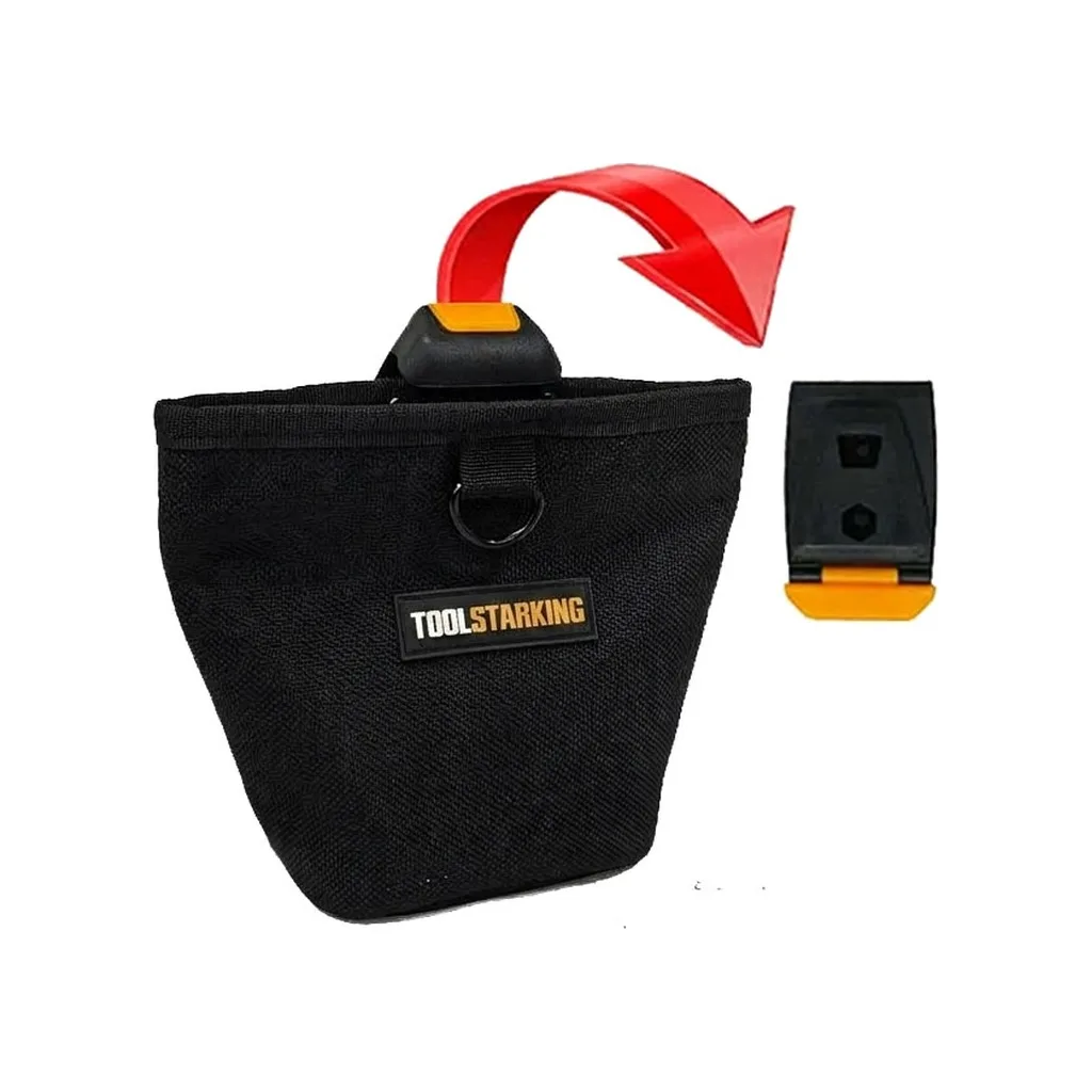 TOOLSTARKING Heavy Duty Electrician Tool Bag Waterproof Waist Pouch Canvas Construction Carpenter Belt Pocket Hardware