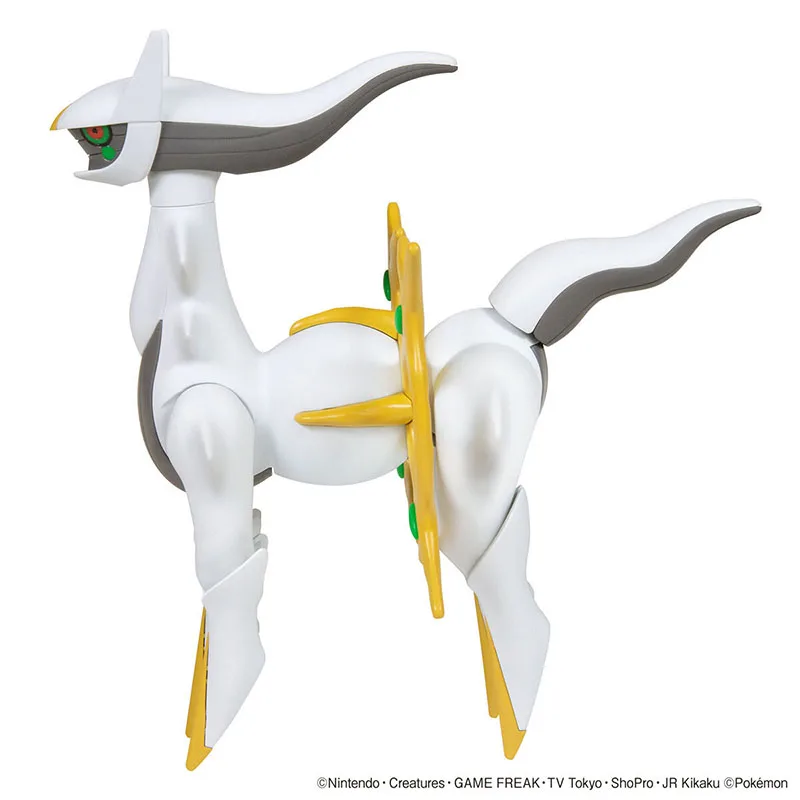Original bandai pokemon deus da criação argelus anime figura-rise ação figura brinquedos para crianças presente colecionável modelo ornamentos