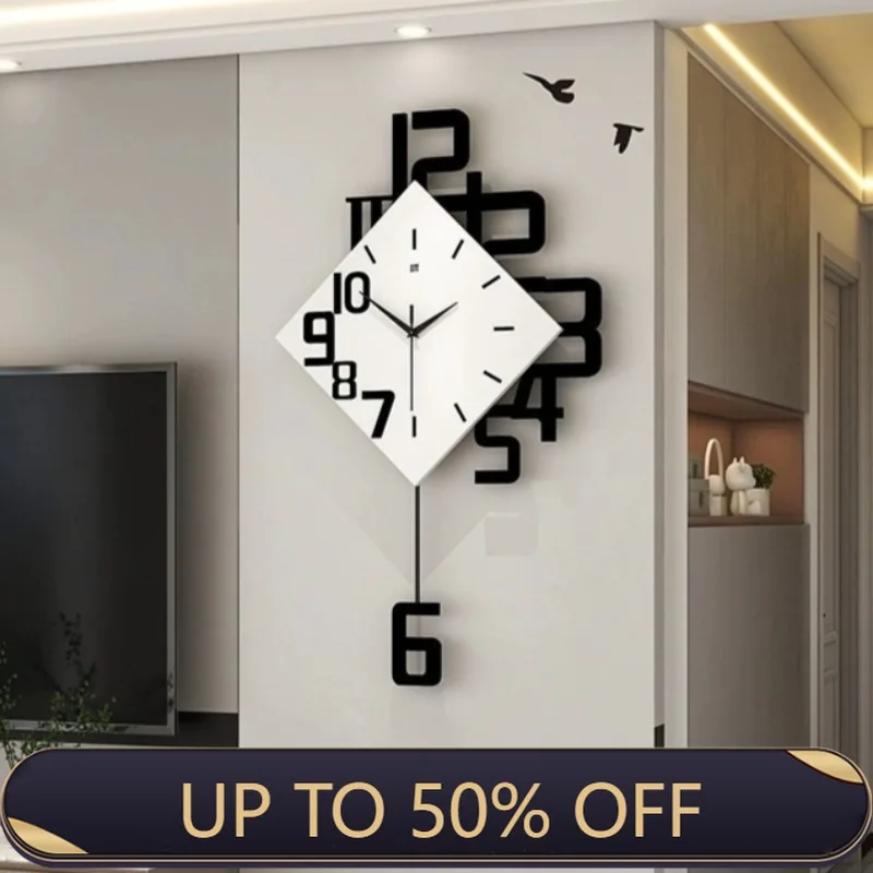 Room Design Wall Clocks Modern Creative Wall Clock Large Elegant Decoration Timepiece Digital Aesthetic Silent Electronic Clock