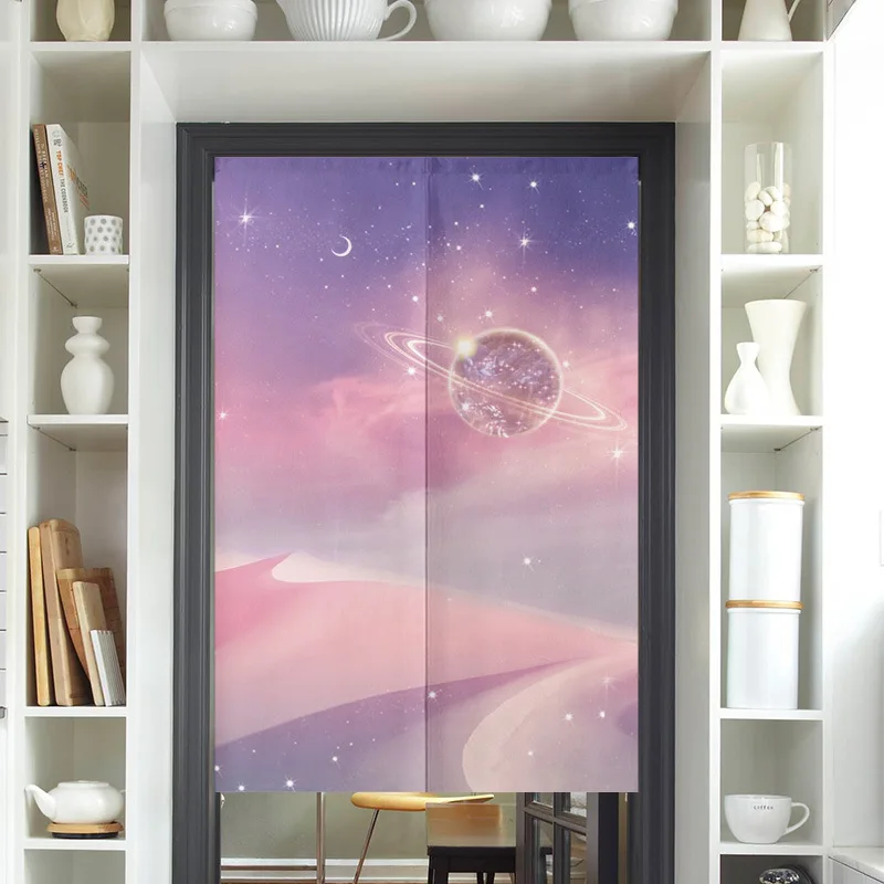 ستار ريفر نمط النسيج غرفة تغيير المطبخ الحمام التقسيم الستار غرفة نوم لا الحفر النسيج الكتان شبه المرفقة الستار #5